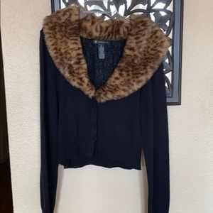 Sexy cropped black sweater